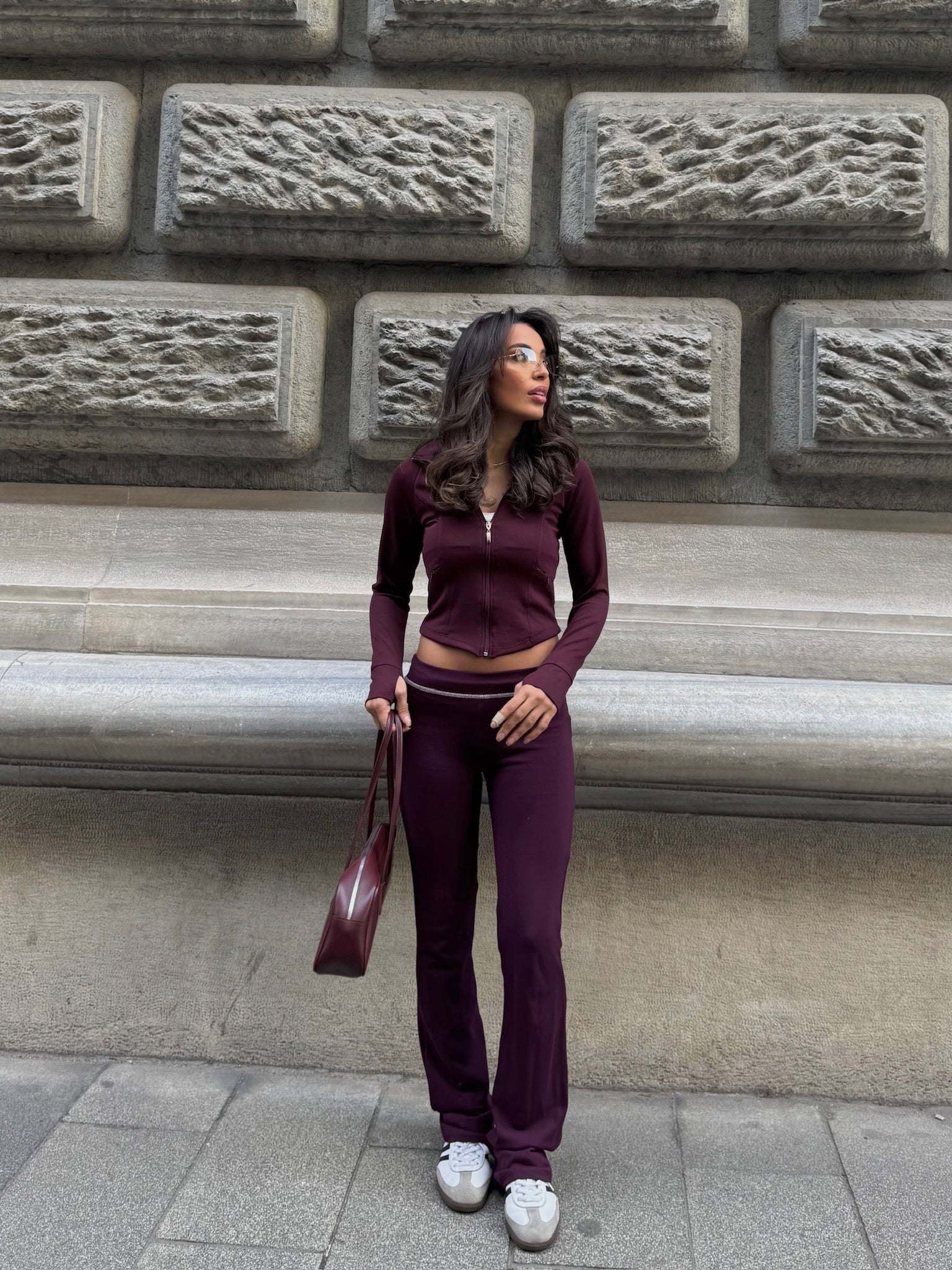 Parmak Detaylı Fermuarlı Spor Hırka